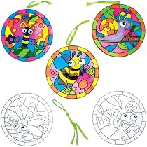 Baker Ross Patchwork-Steppset Für Kinder - 32 Stoffquadrate, 7,8x7,8 Cm, Mit Bändern