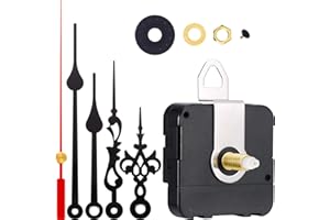 Hicarer 2 Paar Zeiger Quarzuhrwerk DIY Wanduhr Uhrwerk Mechanismus Uhr Reparaturteile Ersatz (Schaftlänge 4/5 Zoll/20 mm, Farbset 1)