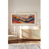 Artavessa Tek Par&ccedil;a Ger&ccedil;ek Ham Ahşap Yatay Panorama &Ccedil;er&ccedil;eveli Tablo - Model 22, 50 x 120