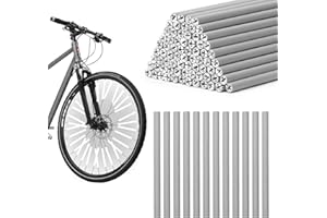 DBTW 72Pcs Bande Réflectrice de Rayons de Roue, 360° Visibilité Réflecteurs de Rayons Faciles à Installer, Tube de Clip de Bande d'Avertissement Réfléchissants pour VTT Vélos de Route Vélos de Ville