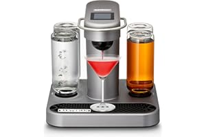 Bartesian Machine à cocktail - Préparation facile de boissons grâce à des recettes intégrées - Ingrédients pour cocktails en capsules, 4 dosages d’alcool ajustables - Pour 4 spiritueux