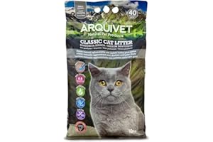 Arquivet Classic Cat Litter 10 Kg - Arena aglomerante con carbón Activo para Gatos 100% Natural - Lecho higiénico para Gatos, felinos Capacidad Absorbente - Ayuda a Eliminar olores y bacterias (4072)