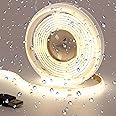 GOMING DC 5V USB COB LED Strip Light Natural White 4000K IP65 Waterproof CRI 93+ USB Powered 6.6ft/2M 320LEDs/M Flexible LED Tape Lights for TV Backlight Cabinet Home DIY Lighting