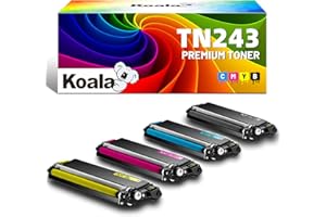 Koala Compatible Cartouche de Toner Remplacement pour Brother TN-243CMYK TN247 TN243 pour MFC-L3750CDW MFC-L3770CDW HL-3210CW HL-L3230CDW MFC-L3730CDW DCP-L3510CDW MFC-L3710CW, Noir Cyan Magenta Jaune