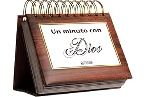 1STEP2DREAM Regalos cristianos españoles para inspiración diaria y decoración de oficina en casa, calendario inspirador con versículos bíblicos perpetuos