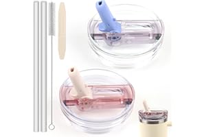 FLETORIN 2 Pcs Tapa de Repuesto para Stanley Cup, Anti Goteo para Stanley Cup, Tapa para Stanley Cup, Flip Straw, Ligero y Fácil de Transportar, Mejora tu Experiencia de Beber Agua