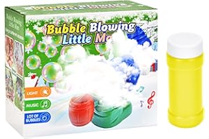 DAZZTIME Macchina Automatica per Bolle di Babbo Natale,Macchina per Bolle di Sapone,Babbo Natale Che Soffia Bolle,Giocattolo Elettrico Divertente per Bambini,Regalo per Ragazzi e Ragazze