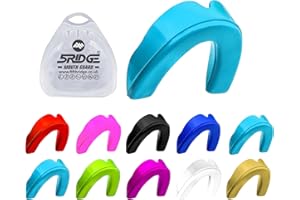 5RIDGE Mundschutz Gum Shield - Professioneller Mundschutz Slim Fit mit Tasche für Kontaktsport, Rugby, Kampfsport, Judo, Karate, Rugby, MMA, Boxen, Hockey, Fußball (Baby blau, Erwachsene(+12))