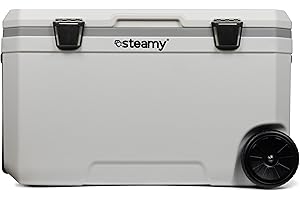 Steamy Marine 70 Nevera Pasiva con Ruedas, 70 litros, Blanco