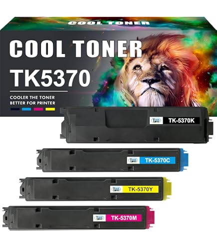 LeciRoba TK5370 Set 4 Toner Compatibili Per Kyocera ECOSYS MA3500/PA3500cx – Nero, Ciano, Magenta, Giallo