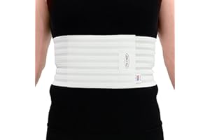 ITA-MED Breathable Elastic Rib Brace for Men, Ideal Compression Support Wrap/Belt for Broken, Cracked, Dislocated & Fractured Ribs, Made In USA (White, XL)