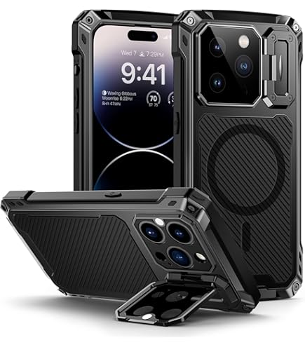 Giyer IPhone 13 Pro Hülle Mit 360° Schutz - Panzerhülle Mit Metall Ring Ständer