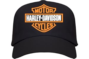 Genérico Harley Logo Cap Man Black 5 Panels 100 Cotton 340 g/m² Cap, Black/White, One Size