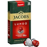 JACOBS - Lungo 6 Classico - Orta Yoğunluk - Hafif ve Kadifemsi - Espresso Kaps&uuml;lleri - 10 al&uuml;minyum kaps&uuml;l
