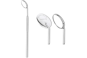 Hokin Dental Mirror for Mouth Inspection with Two Extra Mirror Heads – Stainless Steel Dentist Mirror, Anti-Fog Dental Tools, Dentist Tools for Oral Care