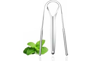 Beverly Healthcare Tongue Scraper - 1 U & 1 Y-Shaped Tongue Cleaner, Improve Taste and Oral Health, Fresh Breath, Metal Tongue scrapers for Adults & Kids for Fresh Breath & Healthy Mouth