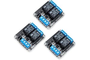 Innfeeltech 3pcs DC 5V Relais Modul 2-Kanal Relais mit Optokoppler High oder Low Level Trigger Expansion Board