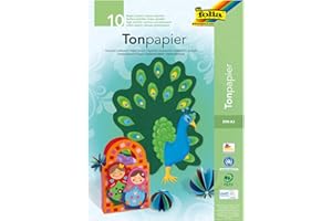 Folia 603 - Papel de colores (A3, 10 hojas), colores surtidos