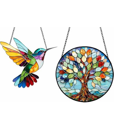 Pannello colorato con colibrì, arcobaleno per finestra, decorazione acchiappasole, ottima fattura, ampia gamma di applicazioni, 12 cm per cucina, soggiorno, balcone o giardino