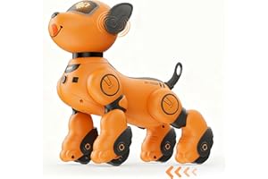 VATOS Robot Dog Toy for Kids, Voice & 2.4GHz Remote Control Robot Pet with Interactive Touch Sensors, Over 20+ Responses, Program Mode, Robotic Puppy Toy for Kids Boys & Girls