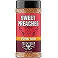 Fire & Smoke Society Sweet Preacher Pork Rub | BBQ Seasoning for Smoking and Grilling Meat | Pulled Pork Ribs Chops, Poultry, Chicken, Beef, Dry BBQ Rubs and Spices | XL 11.9 oz