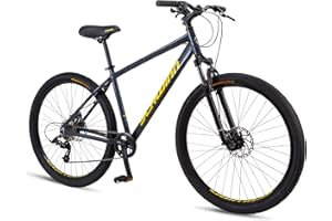 Schwinn Fleet - Bicicleta de montaña para hombres, neumáticos de 27,5 pulgadas, marco en aleación ligera de 43 cm, suspensión frontal, 9 velocidades, frenos de disco, azul marino