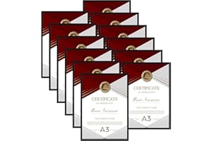 Giftgarden Juego de 12 Marcos de Fotos A3, Marcos para Cuadros con Textura de Negro Ideal para Fotos, Pósters y Certificados, para Colgar en la Pared