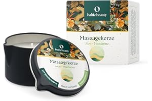 ‎BALTIC BEAUTY Baltic Beauty Exklusive Massagekerze - Aloe und Mandarine - Sinnliche Massagen - Pflegende Rezeptur - Tolles Geschenk für den Partner - in praktischer Dose mit Ausgießer - 80ml