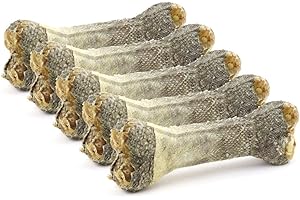 DOGBOSS Huesos masticables Ingredientes 100% Naturales, Diferentes tamaños y sabores (5 Huesos con Bacalao, 12 cm)