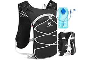 KAMCYCLE® Running Hydration Vest Backpack,Lightweight Cycling Water Backpack,Water Bladder Bag Daypack for Hiking Trail Running Biking Race Marathon for Women Men (With 2l Bladder)