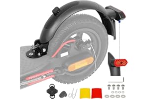 ulip Garde-Boue Arrière de Scooter avec feu arrière avec Clignotants Télécommande sans Fil Accessoire de Remplacement de Scooter Compatible avec Xiaomi M365 Pro Pro 2 1S MI3 Scooter avec Vis