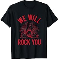 Rock Off officially licensed products Queen Classic Crest T-Shirt Uomo (Pacco da 1
