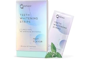CAREBEST Zähne Zahnaufhellung Strips für empfindliche Zähne, professionelle whitening strips für Zuhause, 36 Streifen Teeth Whitening Kit