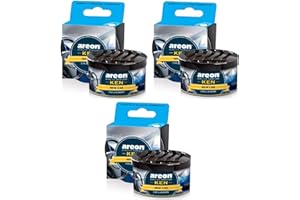 Areon Ken Deodorante Auto Nuova New Car Ambiente Profumatore Contenitore Scatola Originale Profumo Interni Casa 3D ( Set x 3 )