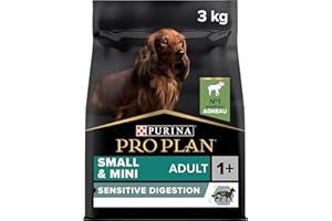 PURINA PRO PLAN | Sensitive Digestion | Croquettes complètes pour chiens adultes de petite taille | Favorise un système digestif sain | Riche en Agneau | Sac | 3 Kg