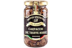 La Rustichella - Carpaccio de truffes noires 180g ,Vegan , Sans Gluten , Sans cholestérol - Délicatesse italienne