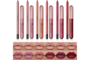 Lucidalabbra Set Trucchi, MKNZOME 12 Colori Matte Lip Gloss Rossetto Lunga Durata Make Up Tinta Labbra Rossetto Liquido Impermeabile Professionale Kit Regalo Trucchi Donna (12 colori)