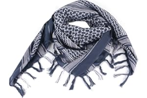 ToopMount Scarf Shemagh Military Tactical Desert Keffiyeh Scarf Head Neck Scarf Cotton 43x43 inches Colorful Arab Scarves Wrap with Tassel for Men & Women