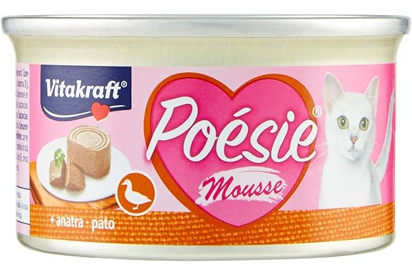 Vitakraft - Poésie Mousse, Fine et délicate Mousse pour Votre Chat, variété Canard - 85 g