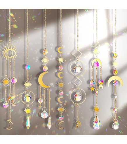 Attrape-Soleil En Cristal - Lot De 4 Pendentifs Prisme à Suspendre - Déco Lumineuse Pour Fenêtre, Jardin, Bureau