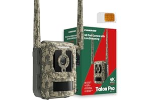 CAMOVUE Talon Pro 4G LTE Wildkamera mit SIM-Karte, 4K 8MP UHD, Live View jederzeit und überall, 940nm unsichtbare IR-LEDs, Bewegungserkennung, Serienbildmodus, 0,2 Sek. Auslösezeit, Cloud Speicher