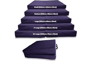 KOSIPRODUCTS Bi Fold Crash Mat, Two Fold Gym Mat for Landing, Tumbling, Yoga Crashing Falling Water Resistant Polyester with Straps