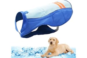 Mosucoirl Gilet rinfrescante per cani Cappotto estivo per cani, Raffreddatore palude per cani Gilet refrigerante traspirante Giacca per cani Anti-calore Camminata all'aperto Addestramento di caccia