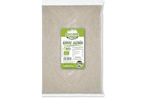 Guillermo | Arroz jazmín blanco BIO - Bolsa 2kg. | 100% ecológico | Efecto saciante | Fuente de fósforo y potasio | Se cocina a fuego lento hasta que se evapore el agua