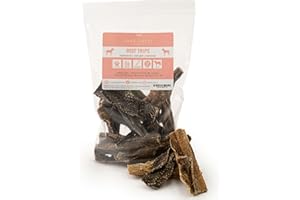 Dragonfly Products Dried Beef Tripe Sticks for Dogs | 500g | Natural, Low Fat, Grain Free Snack | Dental Chew | Healthy Dog and Puppy Treats