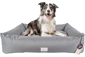 Ligo Buddy - Cuccia per cani Lettino per cani idrorepellente e antigraffio, realizzata in Italia. Cuscino per Cane tessuto robusto per uso interno ed esterno.(M/L: 85 X 70 cm, GRIGIO)