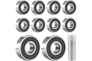 XSHAO® 10 st kullager 8 x 24 x 8 mm, lager 628 2RS djupt halsiga kullager för svarvar/motorer/3D-skrivare/fräsmaskiner/olika