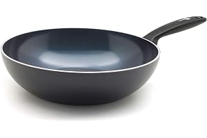 GreenPan Torino 28 cm/3,6 l non-stick wok, 100% hälsosam keramik, metallredskap/induktion/diskmaskin/ugnssäker