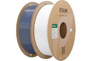 eSUN PLA Filament 1.75 mm,eSUN PLA Lite Filament,Grå/Kallvit,2KG | Dimensionell noggrannhet +/- 0,03 mm Smidig och snabb utskrift utan igensättning. Premium FDM 3D-skrivarmaterial