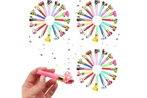 XZSKD 50 Pcs Party Blowers, Party Blowers for Kids, Party Noise Generator, Party Supplies for Birthday Party, Anniversary, Graduation, Wedding, Christmas (Random Color)